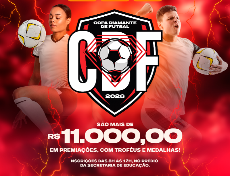 Inscri��es abertas para Copa Diamante de Futsal 2026
